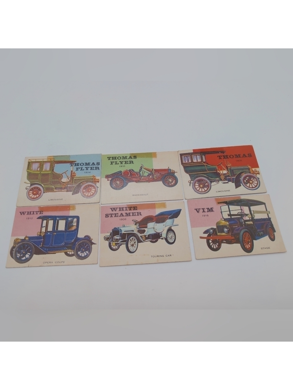 1954 Topps Card Cards Antiques 1900s Thomas, White & VIM Set Of 6